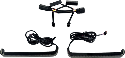 Low-Profile LED Saddlebag Lights with Amber Turn for 23.5 - 25